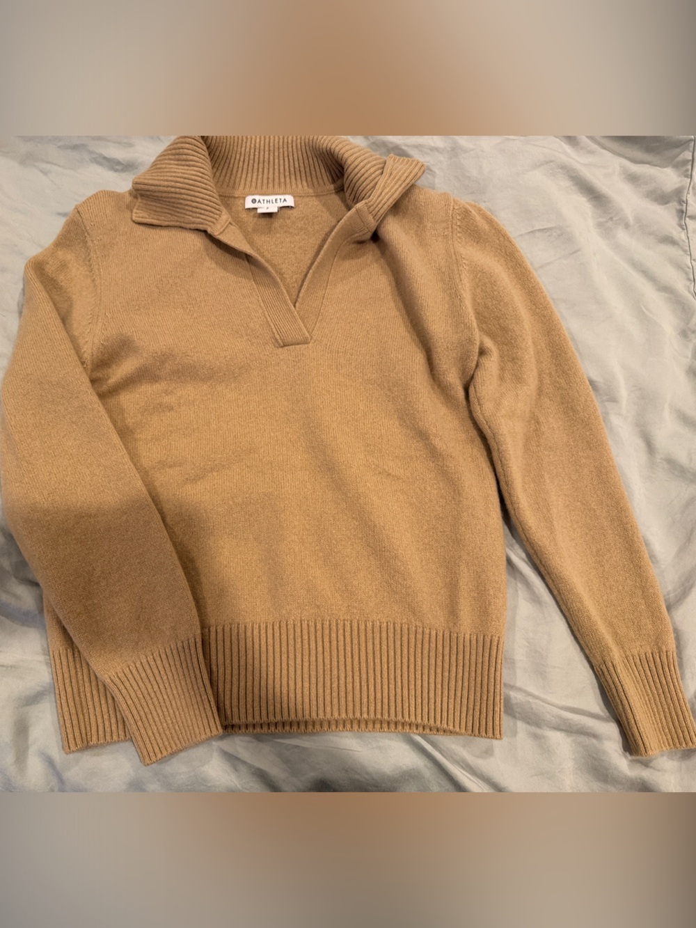 Cashmere Blend Women's Pullover Sweater - Camel